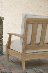 Clare View Beige Outdoor Sofa, Loveseat and Lounge Chair - Ornate Home