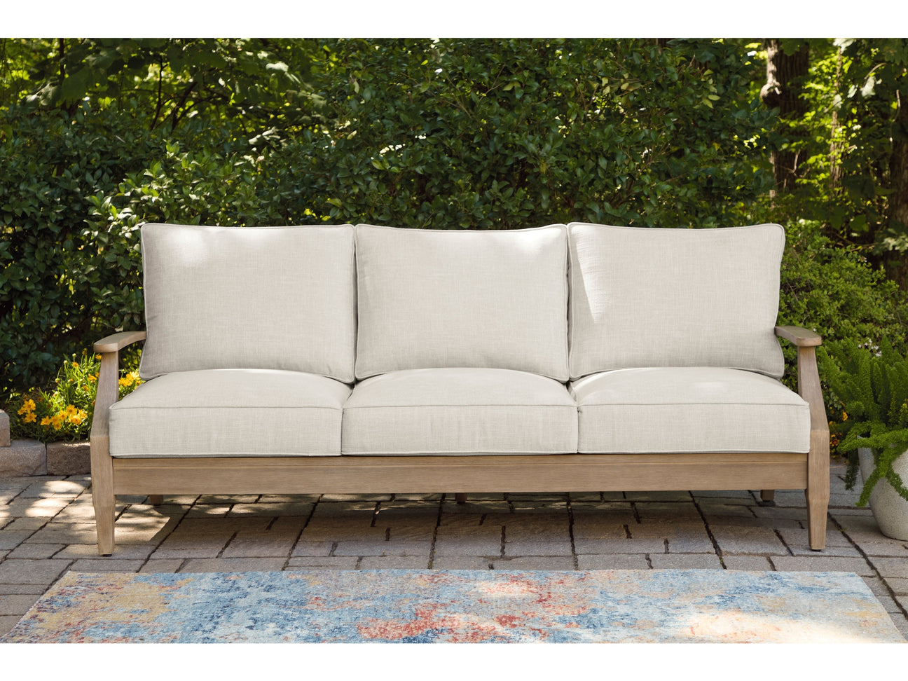 Clare View II Beige Sofa w/ Cushion - Ornate Home