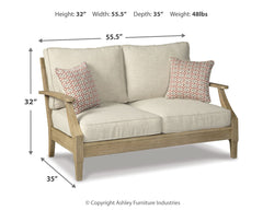 Clare View Outdoor Loveseat w/ Cushion - Ornate Home