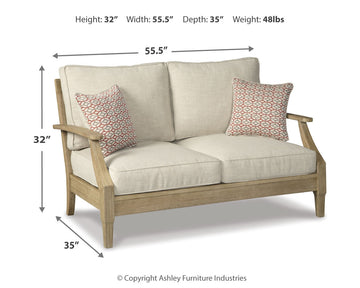 Clare View Outdoor Loveseat w/ Cushion - Ornate Home