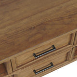 Claremont Light Brown Castered Storage Cocktail Table - Ornate Home