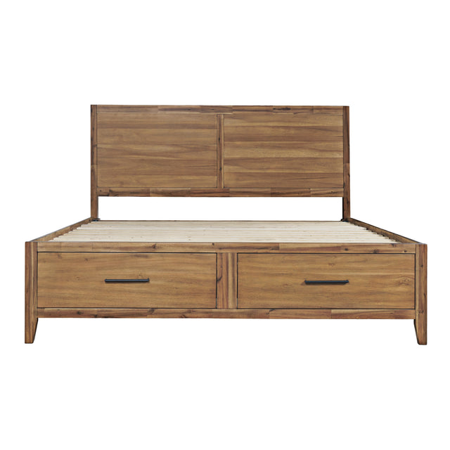 Claremont Light Brown Queen Storage Bed - Ornate Home