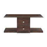 Claremore Brown Cocktail Table with Two Ottomans - Ornate Home