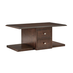 Claremore Brown Cocktail Table with Two Ottomans - Ornate Home