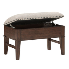 Claremore Brown Cocktail Table with Two Ottomans - Ornate Home