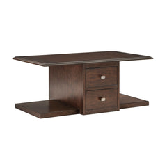 Claremore Brown Cocktail Table with Two Ottomans - Ornate Home