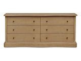 Clarence Natural 6 Drawer Dresser - Ornate Home