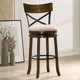 Clarence Oak 29" Swivel Barstool (Set of 2) - Ornate Home