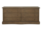 Clarence Warm Brown 6 Drawer Dresser - Ornate Home