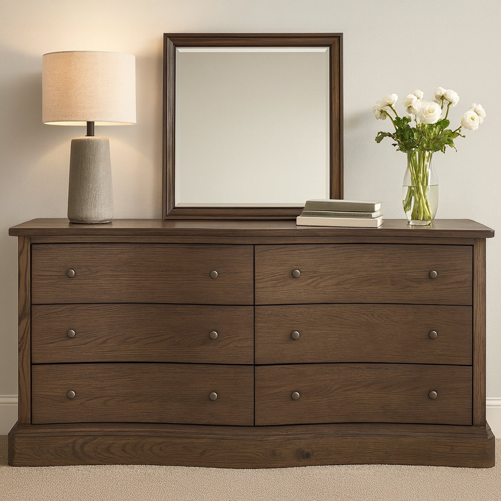 Clarence Warm Brown 6 Drawer Dresser - Ornate Home