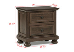 Claribelle Brown Nightstand - Ornate Home