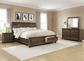 Claribelle Brown Storage Sleigh Bedroom Set - Ornate Home