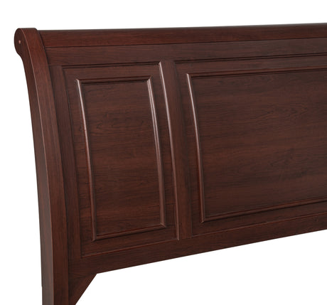 Claribelle Cherry Queen Storage Sleigh Bed - Ornate Home