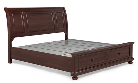 Claribelle Cherry Queen Storage Sleigh Bed - Ornate Home