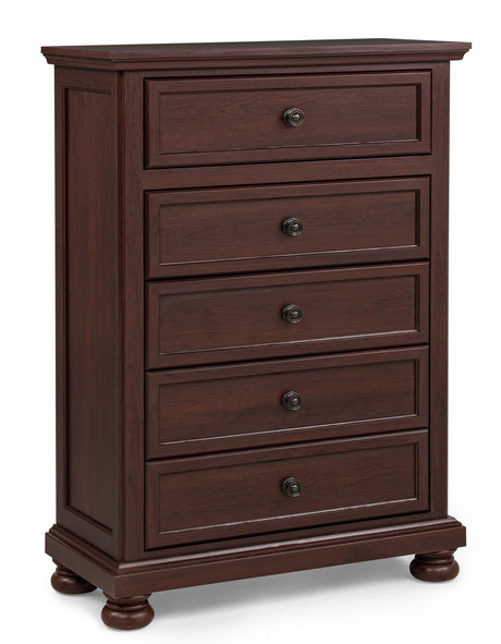 Claribelle Cherry Storage Sleigh Bedroom Set - Ornate Home