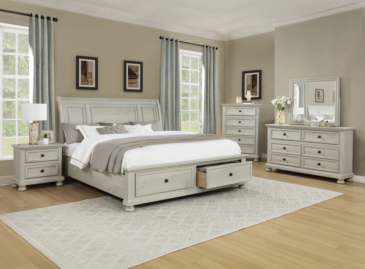 Claribelle White 5-Drawer Chest - Ornate Home
