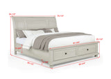 Claribelle White Sleigh Bedroom Set - Ornate Home