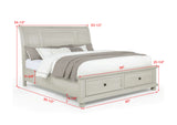Claribelle White Sleigh Bedroom Set - Ornate Home