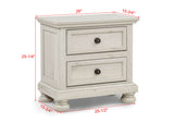 Claribelle White Nightstand - Ornate Home