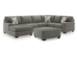 Clarington Greystone 3-Piece Sectional and Oversized Ottoman (Online Special Price) - Ornate Home