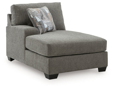Clarington Greystone 3-Piece Sectional and Oversized Ottoman - Ornate Home