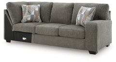 Clarington Greystone 3-Piece Sectional and Oversized Ottoman - Ornate Home