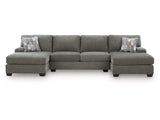 Clarington Greystone 3-Piece Sectional with Double Chaise - Ornate Home