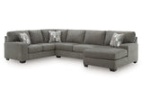 Clarington Greystone 3-Piece Sectional with Right Chaise - Ornate Home