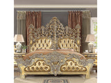 Clarissa Bright Gold California King Bed  / HD-8016 - Ornate Home