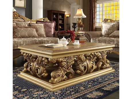 Clarissa Bright Gold Coffee Table  / HD-8016 - Ornate Home