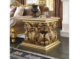 Clarissa Bright Gold End Table  / HD-8016 - Ornate Home
