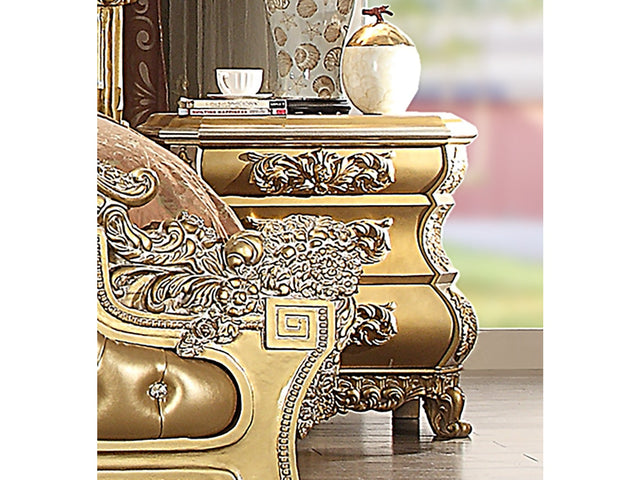 Clarissa Bright Gold Nightstand  / HD-8016 - Ornate Home