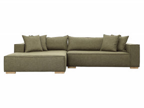 Clarisse Olive Green Left Side Chaise Sectional - Ornate Home
