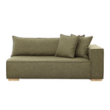 Clarisse Olive Green Left Side Chaise Sectional - Ornate Home