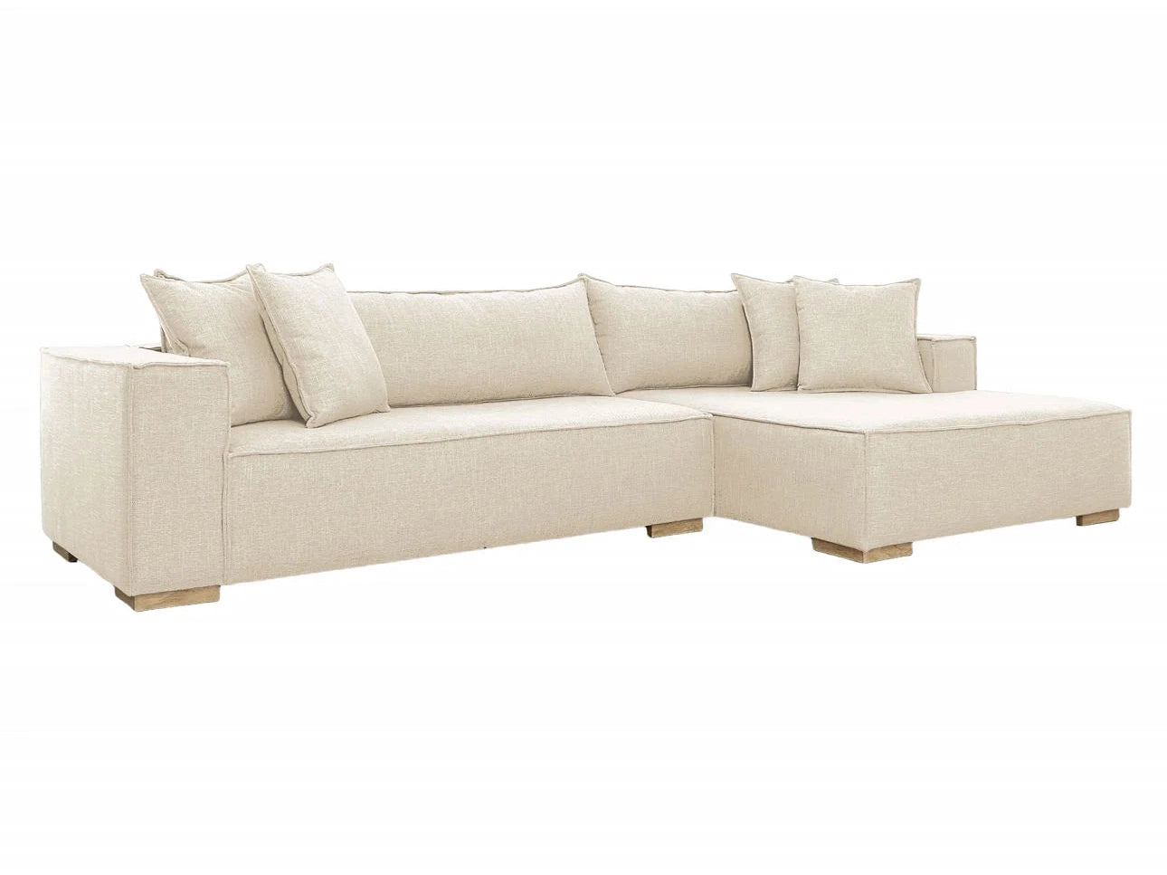 Clarisse Sand Right Side Chaise Sectional - Ornate Home