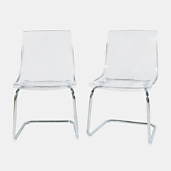 Clarity Transparent Dining Chair (Set of 2) - Ornate Home
