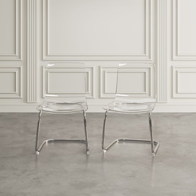 Clarity Transparent Dining Chair (Set of 2) - Ornate Home