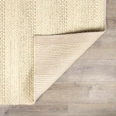 Clarke Beige Textured Wool Rug - Ornate Home