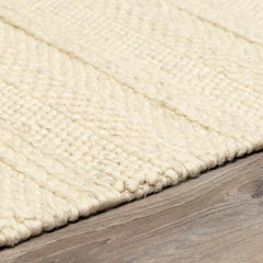 Clarke Beige Textured Wool Rug - Ornate Home