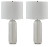Clarkland White Table Lamp (Set of 2) (Online Special Price) - Ornate Home