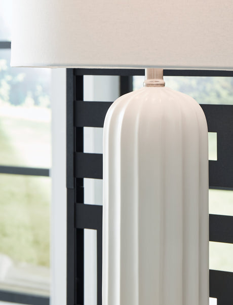 Clarkland White Table Lamp (Set of 2) - Ornate Home