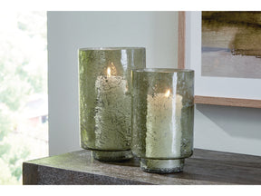 Clarkton Green Candle Holder Set (Set of 2) (Online Special Price) - Ornate Home
