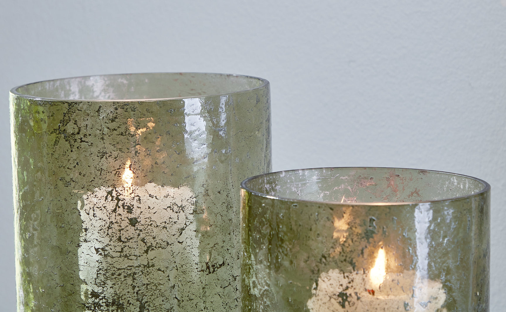 Clarkton Green Candle Holder Set (Set of 2) (Online Special Price) - Ornate Home