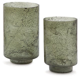 Clarkton Green Candle Holder Set (Set of 2) (Online Special Price) - Ornate Home