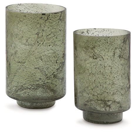 Clarkton Green Candle Holder Set (Set of 2) - Ornate Home