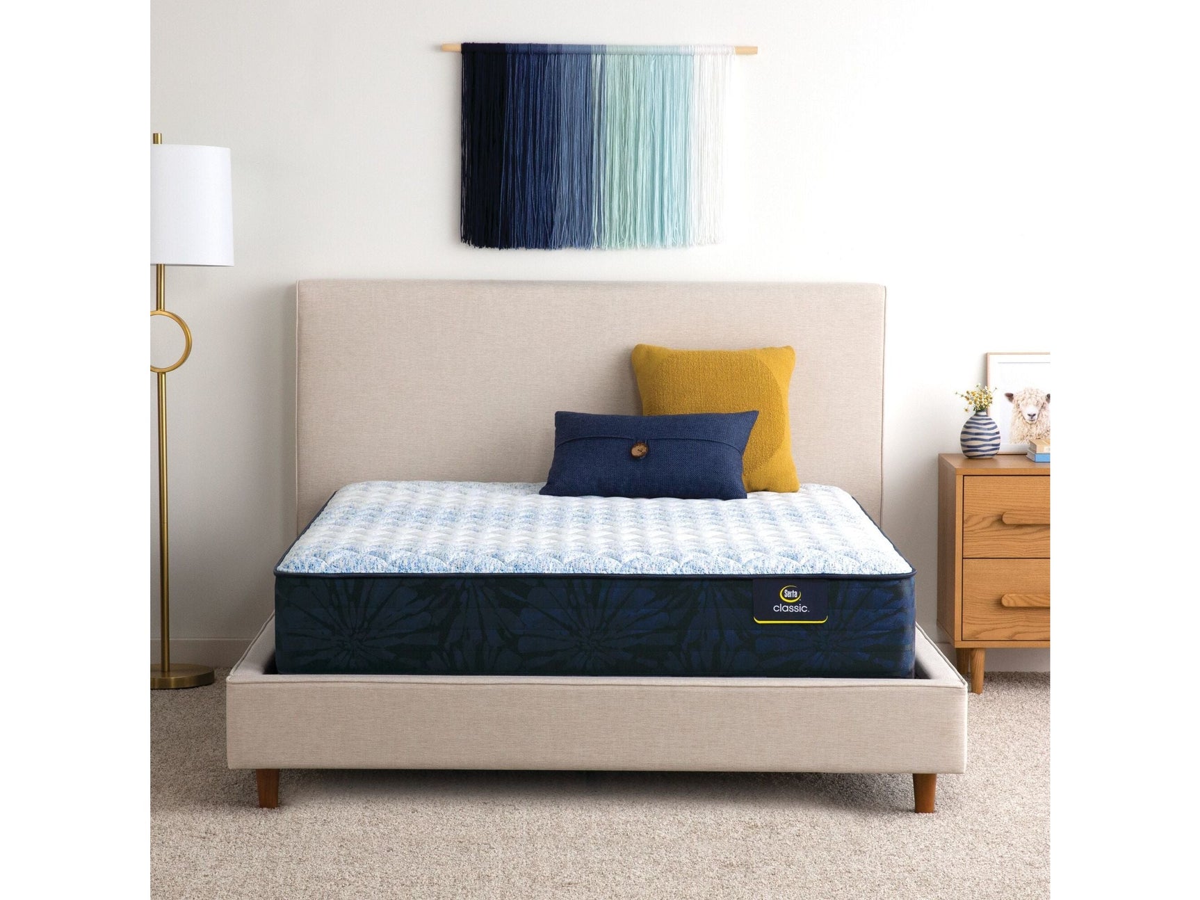 Classic Alden 11.5" Off-White/Multicolor Innerspring Twin Medium Mattress - Ornate Home