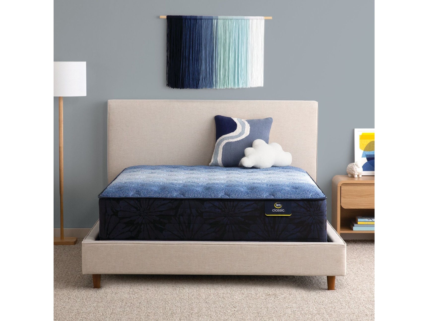 Classic Brecon 13.5" Off-White/Multicolor Innerspring Full Medium Mattress - Ornate Home