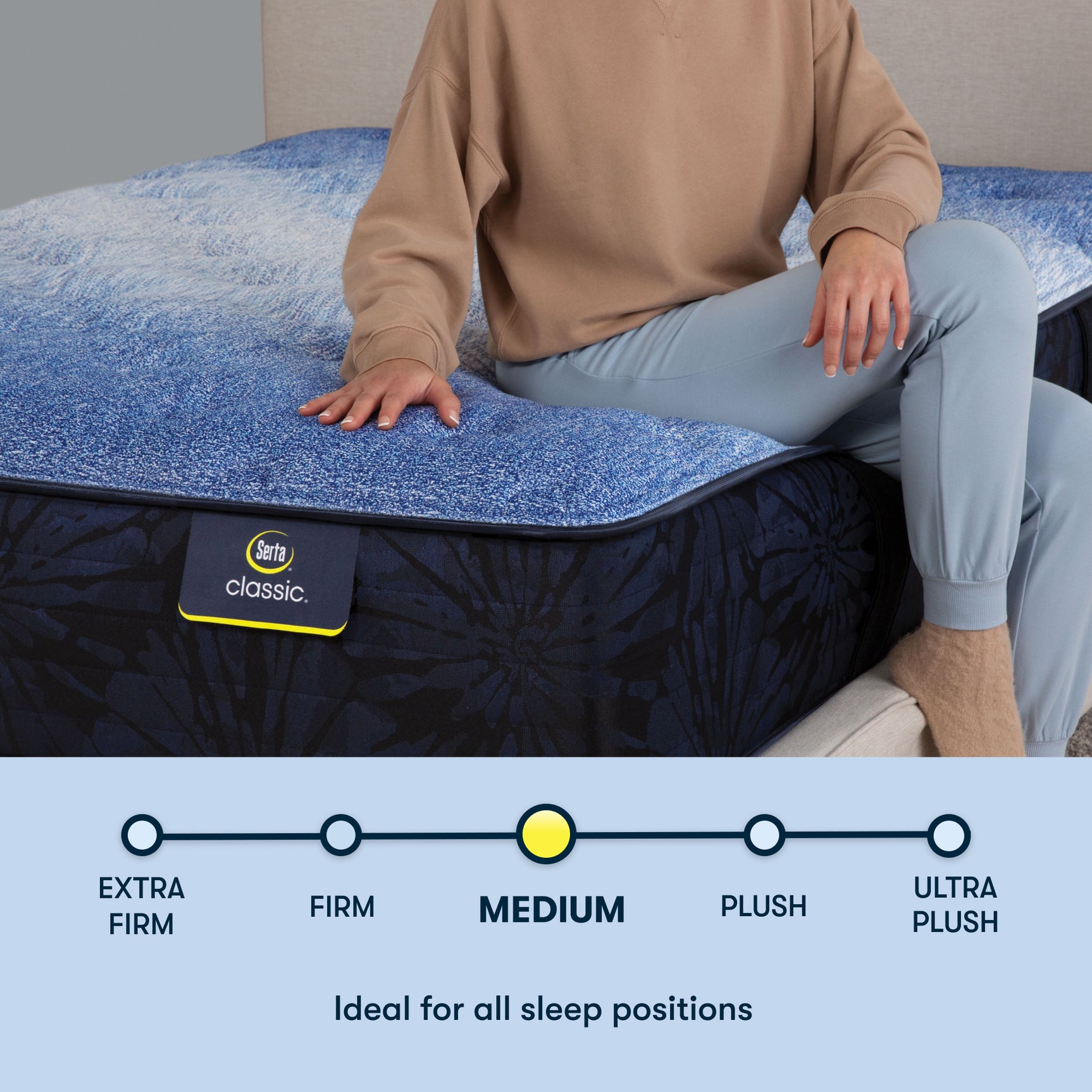 Classic Brecon 13.5" Off-White/Multicolor Innerspring King Medium Mattress - Ornate Home
