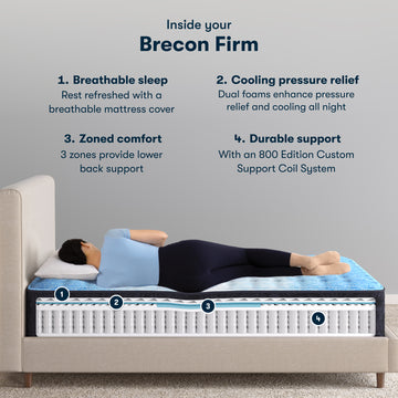 Classic Brecon 13" Off-White/Multicolor Innerspring King Firm Mattress - Ornate Home