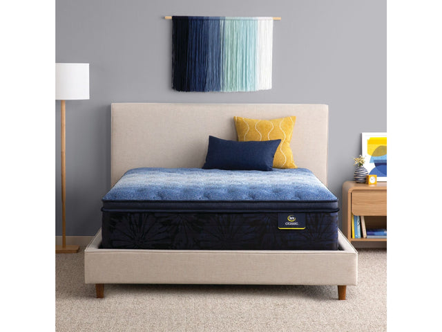 Classic Brecon 14.5" Off-White/Multicolor Innerspring California King Plush Pillow Top Mattress - Ornate Home
